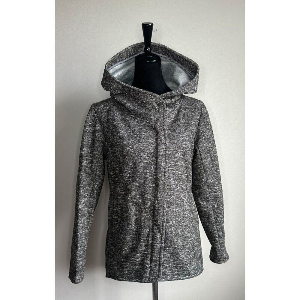 MIA MELON Grey Mid Length Weatherproof Long Sleeve Hooded Jacket Size S
